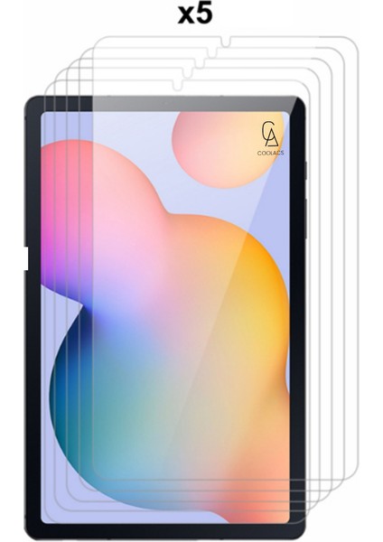 Samsung Galaxy Tab S6 Lite SM-P610 10.4 Inç ile Uyumlu Temperli Kırılmaz Cam Ekran Koruyucu 5 Adet