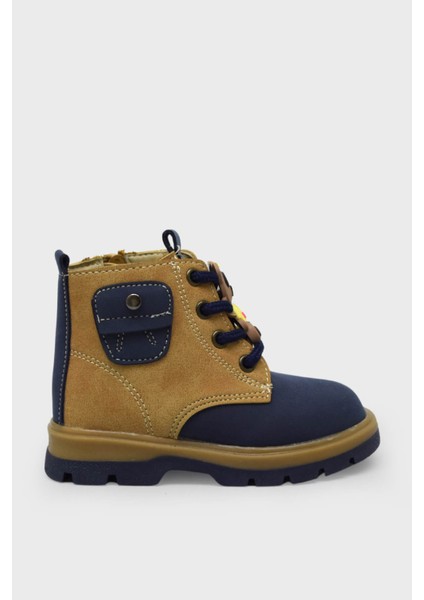 P-1792 Lacivert / Sarı Unısex Çocuk Cat Stıll Bot