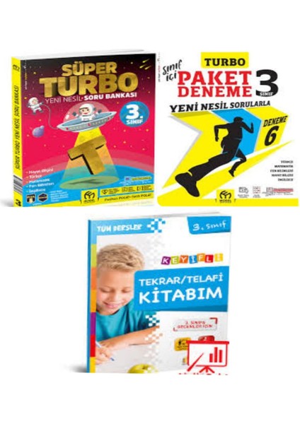 3. Sınıf Süper Turbo Soru Bankası - Deneme - Tekrar Telafi Kitabım