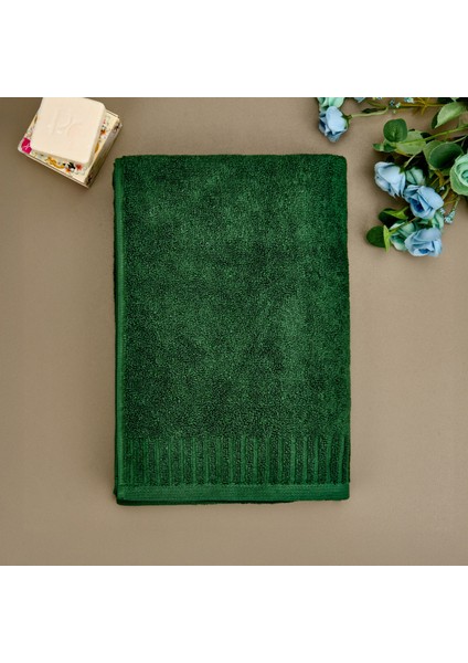 Soft Patte Banyo Havlusu - Yeşil - 70X140 cm