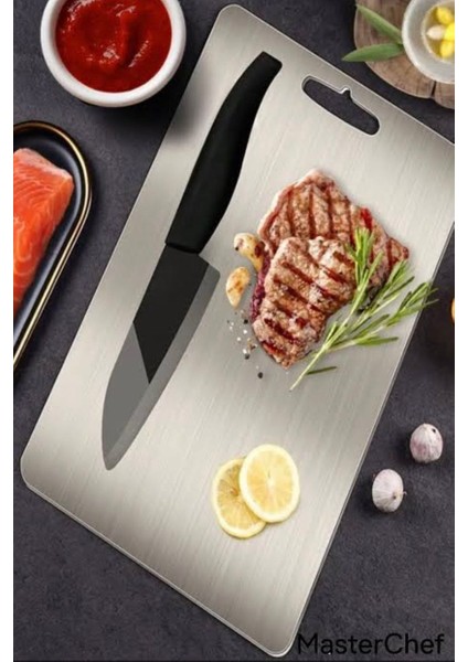 Masterchef Paslanmaz Çelik Kesme Tahtası - Hijyenik Dayanıklı ve Şık fırsatları