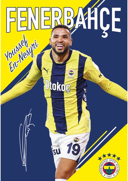 Statıkıum 2024 - 2025 Youssef En-Nesyri İmzalı Poster 56 x 80 cm