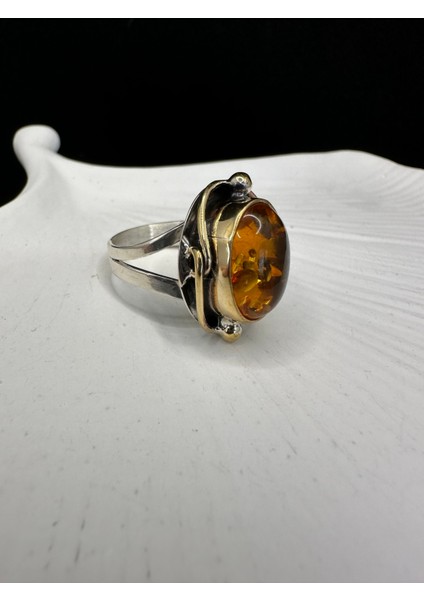 Otantik Kehribar Gümüş Yüzük fiyatları