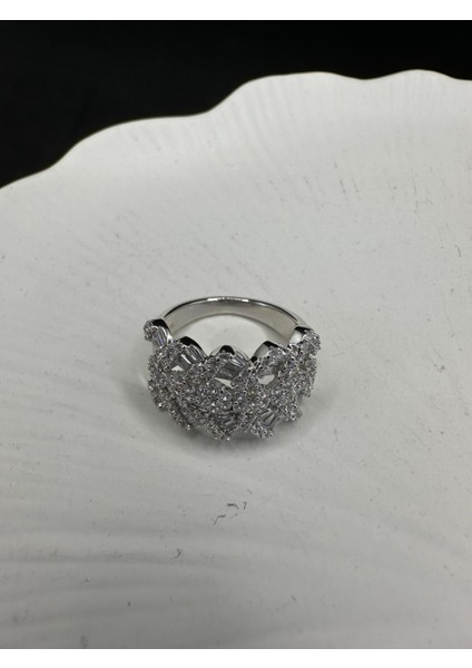 Ithal 3 Sıra Zirkon Taşlı Gümüş Yüzük fiyatları