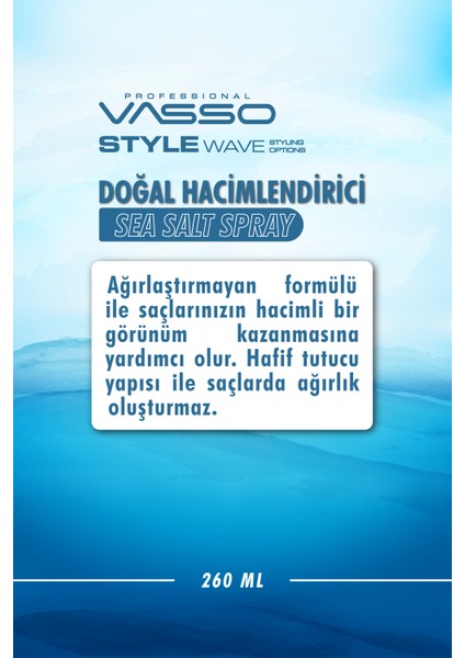 Sea Salt Deniz Suyu Extra Hacim ve Dolgunluk Veren Deniz Suyu Spray 260 ml modelleri