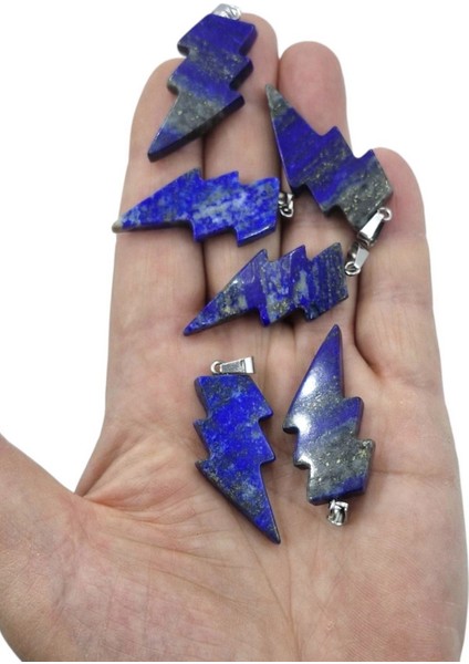 Doğal Lapis Lazuli Kolye Farklı Kesim 318-4