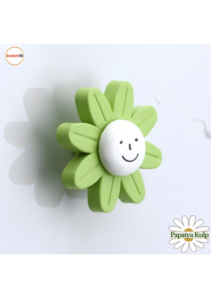 Mobilya Kulp Plastik Papatya Yeşil Renk Çoçuk Odası Kız Erkek Dolap Kapak Kulpu Çekmece Kulbu 1 Adet fiyatları