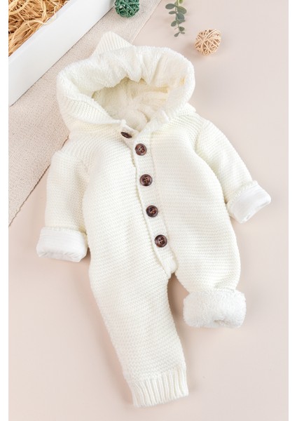 Triko Örme Welsoft Astarlı Kapüşonlu Kışlık Bebek Tulum fiyatları