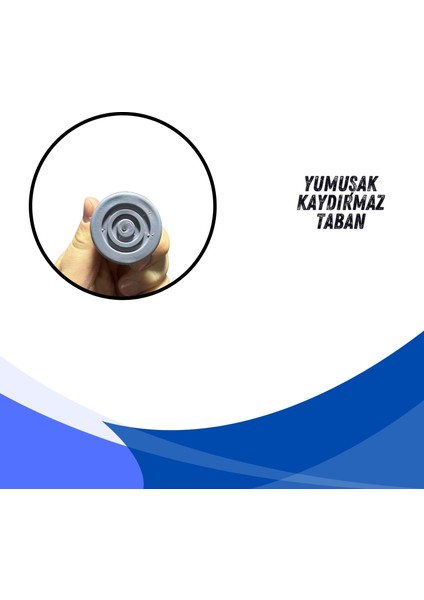 Walker Yürüteç Lastiği Yumuşak Kaymaz Taban Yüksek Kalite 4'lü Avantaj Paket Gri