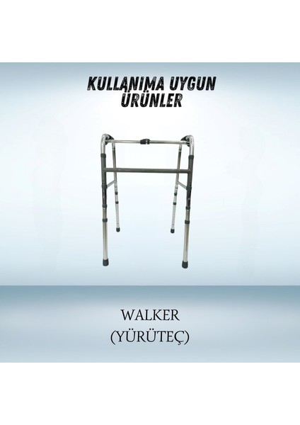 Walker Yürüteç Lastiği Yumuşak Kaymaz Taban Yüksek Kalite 4'lü Avantaj Paket Gri