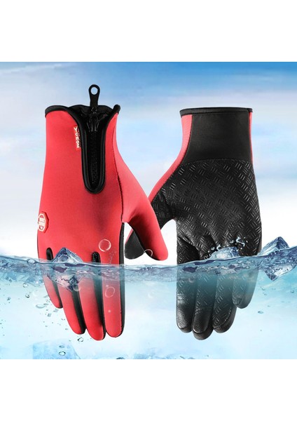 Açık Şu Sporları Motosiklet Kırmızı Için Kış Eldivenleri Kaymaz Eldivenler (Yurt Dışından) indirimleri