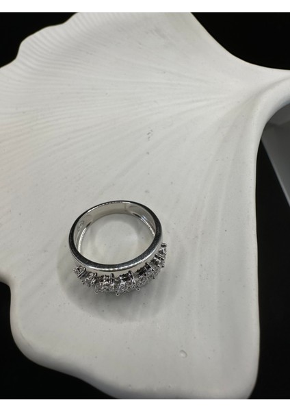 Ithal Kalın Taşlı Yüzük Gümüş