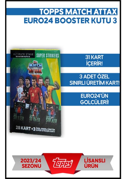 Euro 2024 / Match Attax - Booster Tin 3 - Super Strıkers