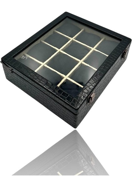 Diji 12'li Saat Kutusu Saat Çantası Timsah Siyah fiyatları