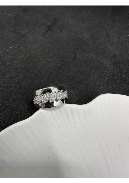 Ithal Kalın Taşlı Yüzük Gümüş indirimleri