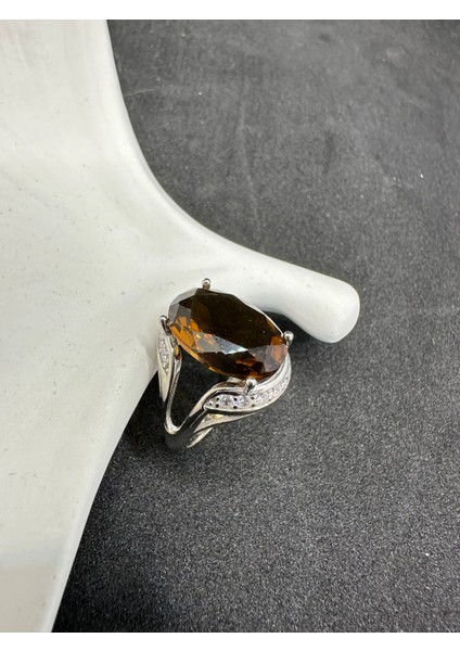 Ithal Kristal Kesim Gümüş Yüzük indirimleri