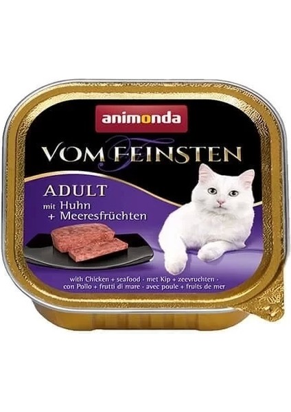 Tavuk ve Deniz Mahsüllü Yetişkin Konserve Kedi Maması 100 gr