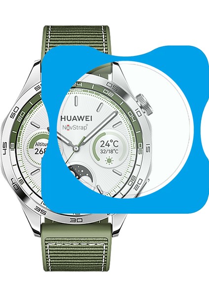 Huawei Watch Gt4 46MM ile Uyumlu Ekran Koruyucu 9h Temperli Cam Kolay Uygulama Aparatlı