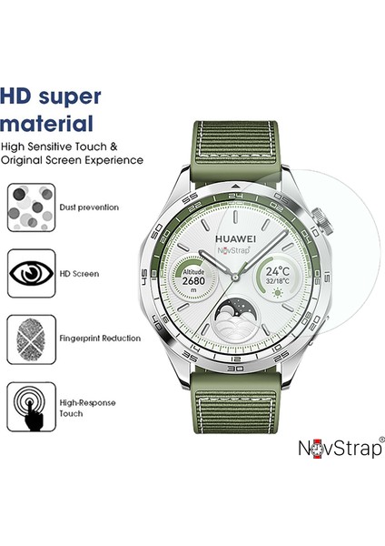 Huawei Watch Gt4 46MM ile Uyumlu Ekran Koruyucu 9h Temperli Cam Kolay Uygulama Aparatlı fırsatları