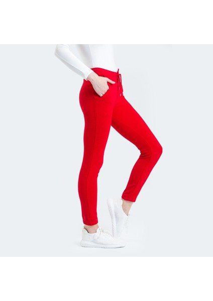 POLL I Kadın Slim Fit Tişört Kırmızı