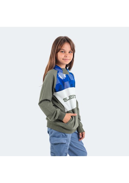 DRAGICA IN Unisex Çocuk Sweatshirt Haki indirimleri