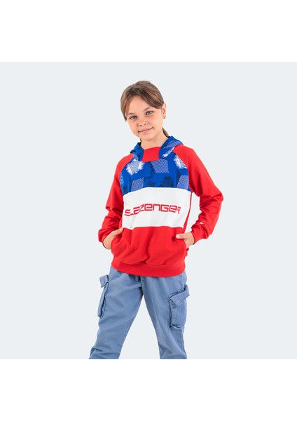 DRAGICA IN Unisex Çocuk Sweatshirt Kırmızı