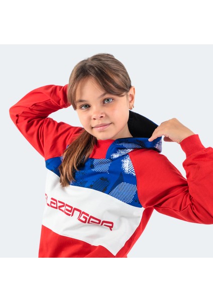 DRAGICA IN Unisex Çocuk Sweatshirt Kırmızı modelleri