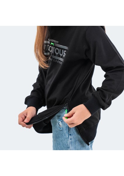 DUNA IN Unisex Çocuk Sweatshirt Siyah