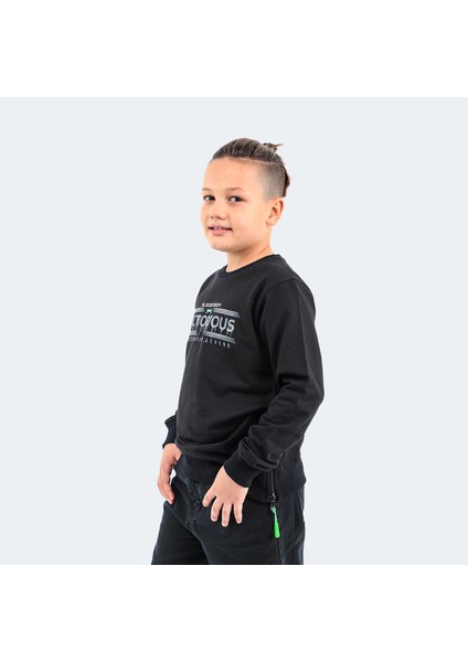 DUNA IN Unisex Çocuk Sweatshirt Siyah