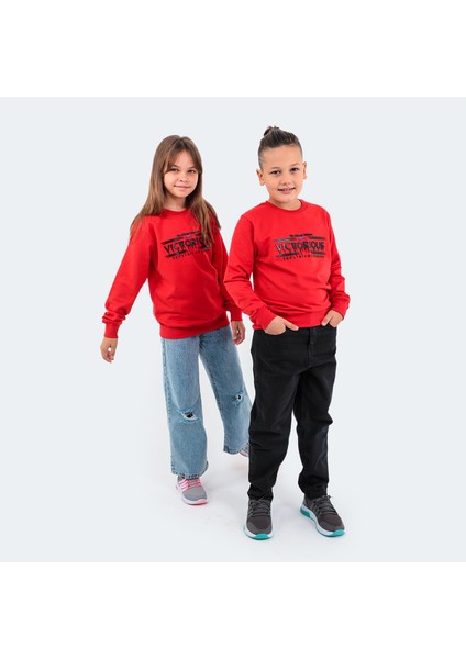 DUNA IN Unisex Çocuk Sweatshirt Kırmızı