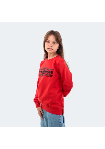 DUNA IN Unisex Çocuk Sweatshirt Kırmızı modelleri