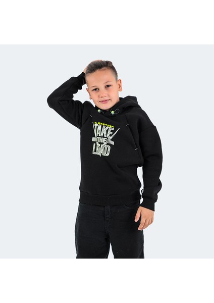 DO IN Unisex Çocuk Sweatshirt Siyah