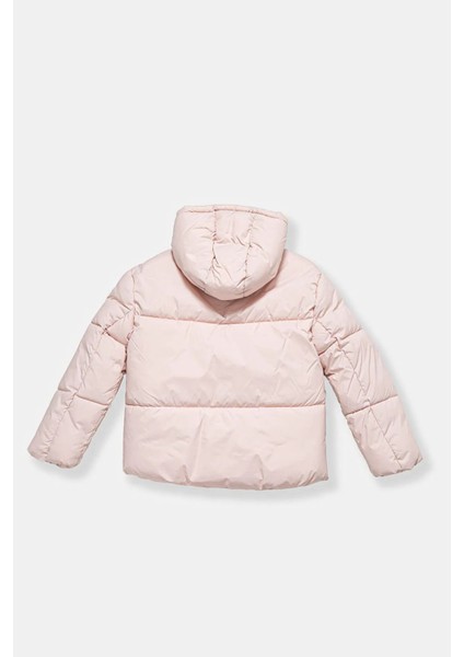 Regular Fit Kapüşonlu Kısa Kapitone Mont Kız Çocuk Mont 2SJ1CN05D