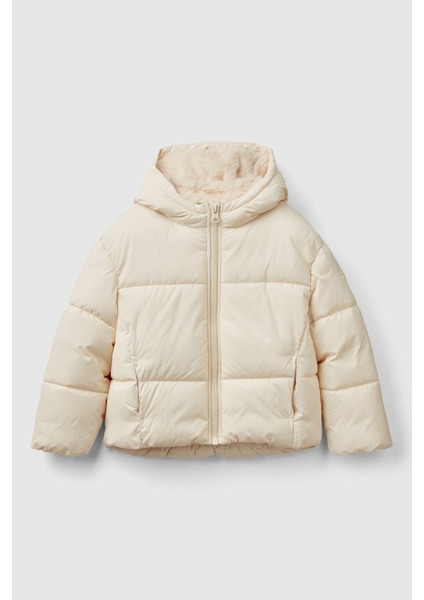 Regular Fit Kapüşonlu Kısa Kapitone Mont Kız Çocuk Mont 2SJ1CN05D