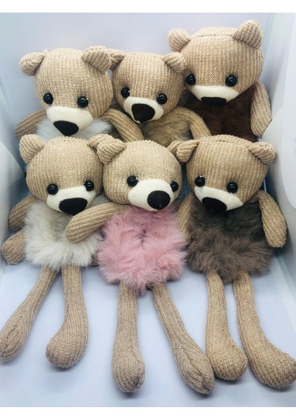 Tavşanlı & Ayıcıklı Peluş Lastik Saç Tokası 6'lı (6 Farklı Renkte) fiyatları