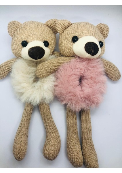 Tavşanlı & Ayıcıklı Peluş Lastik Saç Tokası 6'lı (6 Farklı Renkte) indirimleri