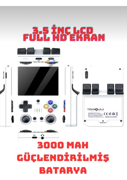 El Atarisi 3.5" Ultrahd Ekran Gamepad Retro Atari Psp/ps1/neogeo Fifa Gta 20.000 Games Oyun Konsolu