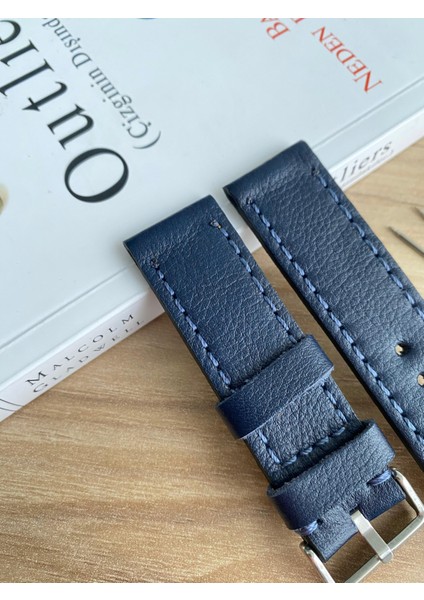 Lacivert Gerçek Deri Saat KORDONU.20,22,24,26MM.GENIŞLIK Seçenekleri. Sipariş Üzerine Üretilir fırsatları