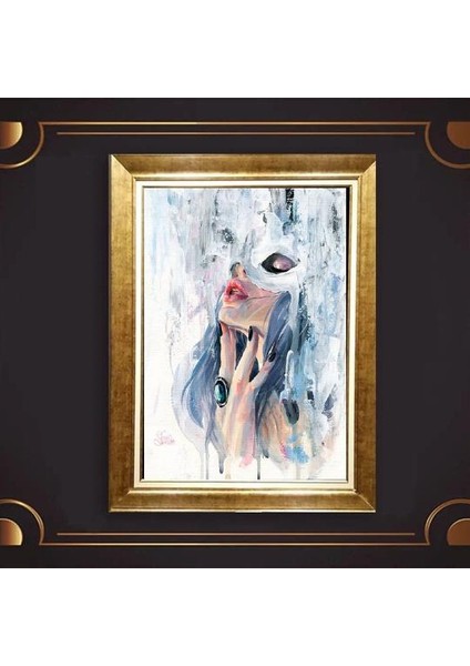 Altın Çerçeveli Paspartulu Tablo UP1180