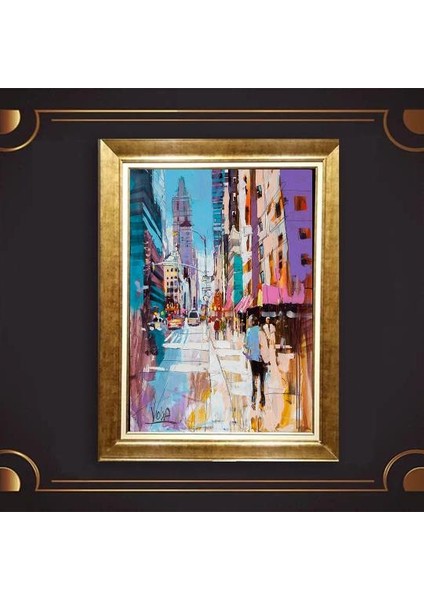 Altın Çerçeveli Paspartulu Tablo UP1607