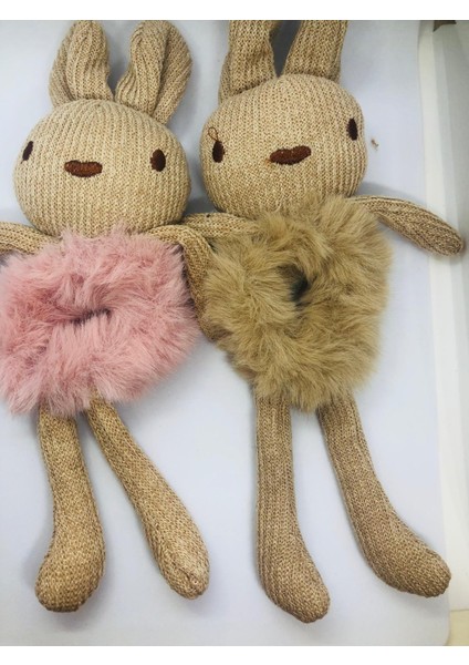 Tavşanlı & Ayıcıklı Peluş Lastik Saç Tokası 6'lı (6 Farklı Renkte) indirimleri