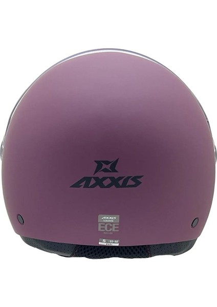 Square S Solid A5 Matt Bordeaux Yarım Motosiklet Kaskı - Xl