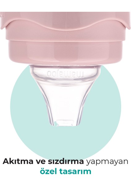 Damlatmaz Eğitici Kulplu Bardak, 270 ml, Powder Pink, 1 Adet