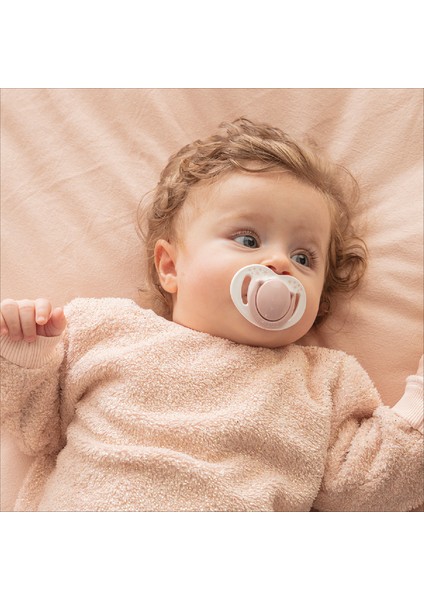 Ortodontik Damaklı Emzik, Powder Pink, 12+ Ay, Emzik Saklama & Sterilizasyon Kutulu, İkili Set