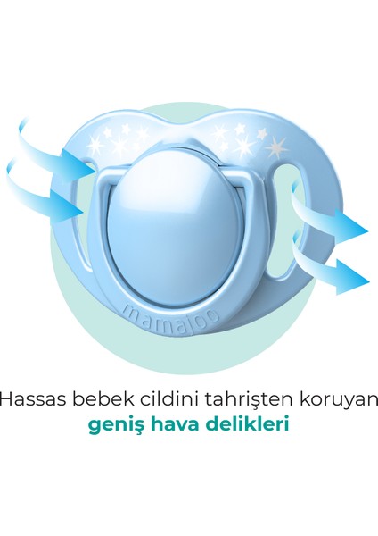 Ortodontik Damaklı Emzik, Powder Blue, 0+ Ay, Emzik Saklama & Sterilizasyon Kutulu, İkili Set indirimleri