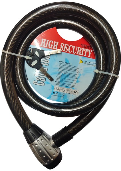 Motosiklet Güçlendirilmiş Çelik Halat Kilit 25X2000 mm Baki