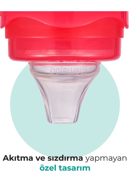 Damlatmaz Eğitici Kulplu Bardak, 160 ml, Pembe, 1 Adet