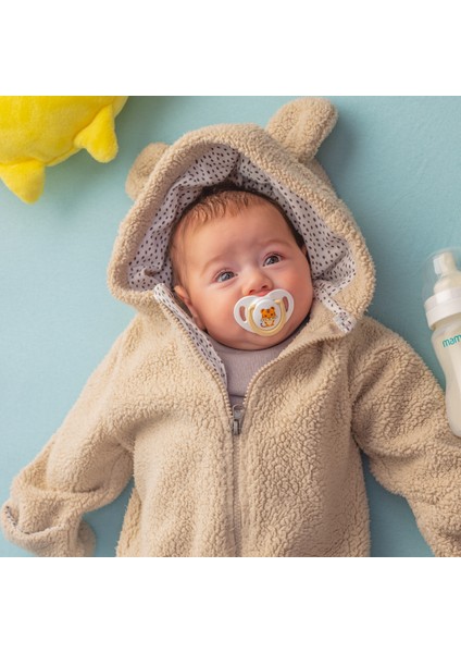 Ortodontik Damaklı Emzik, Kaplan, 6+ Ay, Emzik Saklama Kutusu, 1 Adet