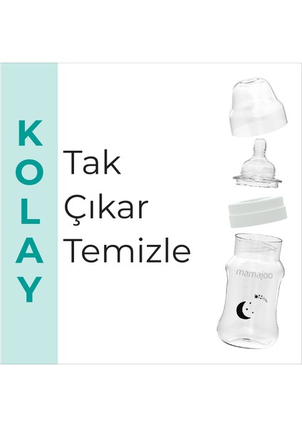 Gece & Gündüz Anti-Kolik Biberon 270 ml, 6 Ay+, Orta Akışlı