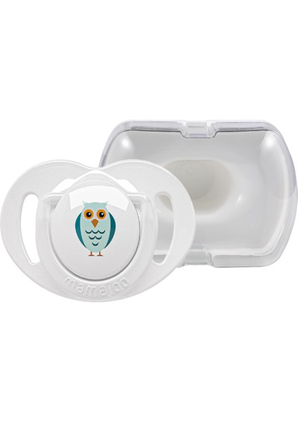 Ortodontik Damaklı Emzik, Baykuş, 6+ Ay, Emzik Saklama Kutusu, 1 Adet